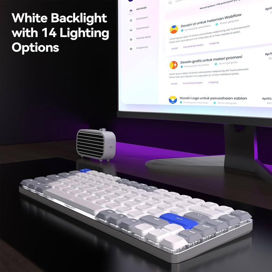 Amazon.com: AUSDOM 75% Mechanical Keyboard, 84 Keys Compact